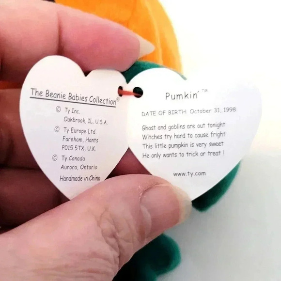 Ty Beanie Baby Pumkin the Pumpkin 1998 Retired NWT - Picture 4 of 4